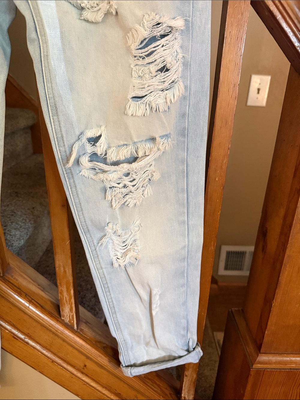 ONE by One Teaspoon Light Wash Distressed Denim Jeans Size 27 - Picture 11 of 13